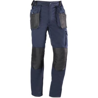 Juba Pantalón Multibolsillos 68% algodón, 30% poliéster y 2% Elastano, 260 g/m², Marino con Detalles Negros, XS Juba Pantalón Multibolsillos 68% algodón, 30% poliéster y 2% Elastano, 260 g/m², Marino con Detalles Negros, XS