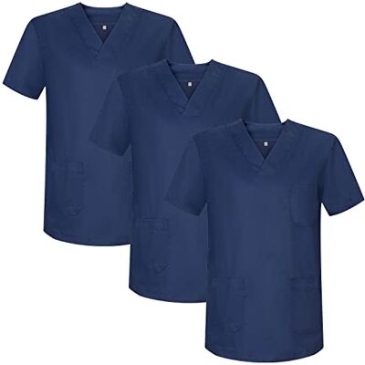 MISEMIYA Pack 3 Pcs Casaca Sanitario Unisex Uniformes Sanitarios Uniforme Sanitario Uniforme MEDICOS XXL, Azul Marino 21 MISEMIYA Pack 3 Pcs Casaca Sanitario Unisex Uniformes Sanitarios Uniforme Sanitario Uniforme MEDICOS XXL, Azul Marino 21