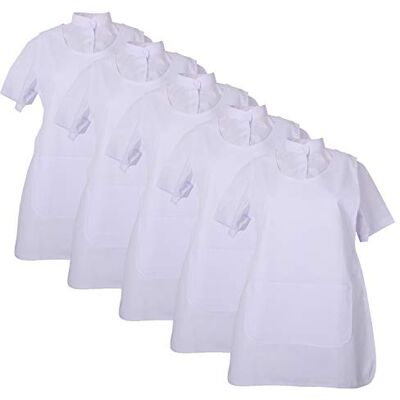 MISEMIYA 868 Pack 5 Pcs-Delantal Limpieza 868, Blanco 21, L (Pack de 5) Unisex Adulto MISEMIYA 868 Pack 5 Pcs-Delantal Limpieza 868, Blanco 21, L (Pack de 5) Unisex Adulto