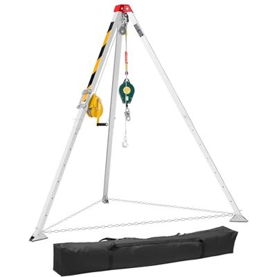 VEVOR Kit de Trípode de Rescate para Espacios Confinados, con Cabrestante de 544 kg, Patas Ajustables de 1,25 m, Cable de 30 m, Protección Anticaídas de 10 m, Altura de Trabajo de 1,34 a 2,15 m VEVOR Kit de Trípode de Rescate para Espacios Confinados, con Cabrestante de 544 kg, Patas Ajustables de 1,25 m, Cable de 30 m, Protección Anticaídas de 10 m, Altura de Trabajo de 1,34 a 2,15 m