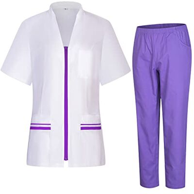 MISEMIYA Uniforme Sanitario para Mujer Camisa Y Pantalón Ropa de Trabajo 712-8312 XXL, Lila 22 MISEMIYA Uniforme Sanitario para Mujer Camisa Y Pantalón Ropa de Trabajo 712-8312 XXL, Lila 22