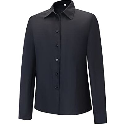 MISEMIYA Camisa Camarera Mujer con Mangas LARGAS Uniforme HOSTELERIA Mujer 8726 XL, Negro MISEMIYA Camisa Camarera Mujer con Mangas LARGAS Uniforme HOSTELERIA Mujer 8726 XL, Negro