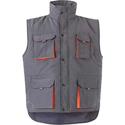 VELILLA 205902, Chaleco acolchado bicolor multibolsillos, color Gris y Rojo, Talla S VELILLA 205902, Chaleco acolchado bicolor multibolsillos, color Gris y Rojo, Talla S