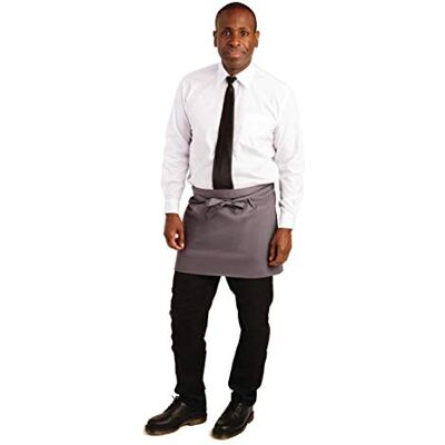 Whites Chefs Clothing B157 Delantal corto Bistro, carbón, 750 mm de ancho, 373 mm de longitud Whites Chefs Clothing B157 Delantal corto Bistro, carbón, 750 mm de ancho, 373 mm de longitud