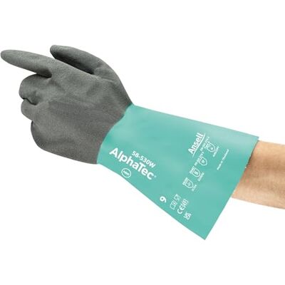 Ansell AlphaTec 58-530WVP Guantes de Trabajo de Seguridad, Protección Mecánica, Talla 7(S), Verde (1 Par) Ansell AlphaTec 58-530WVP Guantes de Trabajo de Seguridad, Protección Mecánica, Talla 7(S), Verde (1 Par)