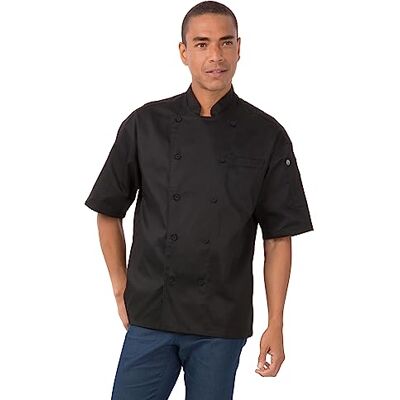 Chef Works Chef obras b689-xl Palermo Ejecutivo Unisex chaqueta de cocinero, talla XL), color negro Chef Works Chef obras b689-xl Palermo Ejecutivo Unisex chaqueta de cocinero, talla XL), color negro