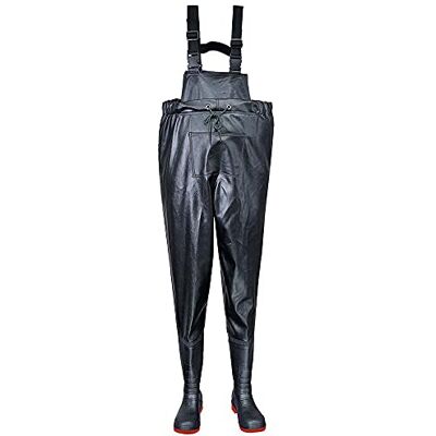 Portwest FW74 Vadeador Impermeable Puntera Protectora de Acero Duradero Negro, 40, Certificado CE, S5 EN ISO 20345, Unisex, Cintura y Tiras Ajustables, Espuela para Quitárselas, Con Cremallera Portwest FW74 Vadeador Impermeable Puntera Protectora de Acero Duradero Negro, 40, Certificado CE, S5 EN ISO 20345, Unisex, Cintura y Tiras Ajustables, Espuela para Quitárselas, Con Cremallera