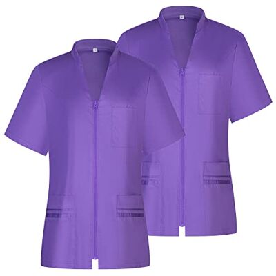 MISEMIYA Paquetes 2 Unidades Camisa Sanitario Mujer Uniforme Sanitario Uniforme HOSTELERÍA 712 L, Lila MISEMIYA Paquetes 2 Unidades Camisa Sanitario Mujer Uniforme Sanitario Uniforme HOSTELERÍA 712 L, Lila