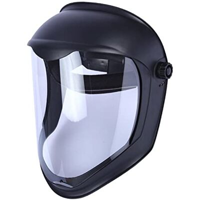 SM SunniMix Casco de Soldadura Protector Facial con Lente Transparente de Policarbonato, Ligero, Protección Completa, Anti-Impacto/UV, Adapta Gafas, 30x27cm Máscara única diadema SM SunniMix Casco de Soldadura Protector Facial con Lente Transparente de Policarbonato, Ligero, Protección Completa, Anti-Impacto/UV, Adapta Gafas, 30x27cm Máscara única diadema
