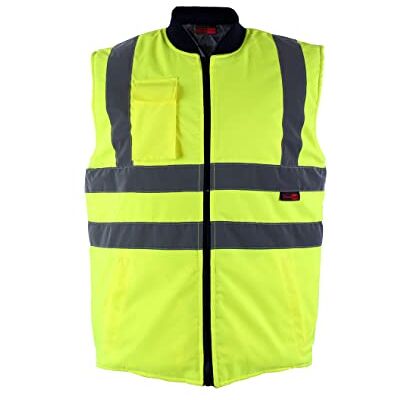 Blackrock Chaleco acolchado reversible Hi Vis Amarillo/Azul Marino, forro acolchado, chaleco de trabajo cálido para hombre y mujer, chaleco reflectante de alta visibilidad para equitación Blackrock Chaleco acolchado reversible Hi Vis Amarillo/Azul Marino, forro acolchado, chaleco de trabajo cálido para hombre y mujer, chaleco reflectante de alta visibilidad para equitación