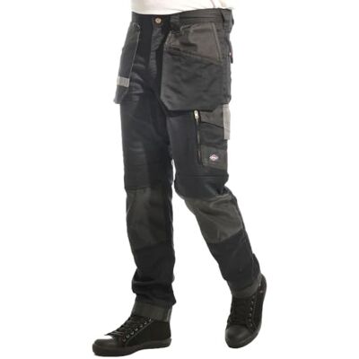 Lee Cooper LCPNT245 Funda para ropa de trabajo para hombre Multi Bolsillo con bolsillos para rodilleras Pantalones cargo elásticos, negro, 40W (pierna normal) Lee Cooper LCPNT245 Funda para ropa de trabajo para hombre Multi Bolsillo con bolsillos para rodilleras Pantalones cargo elásticos, negro, 40W (pierna normal)