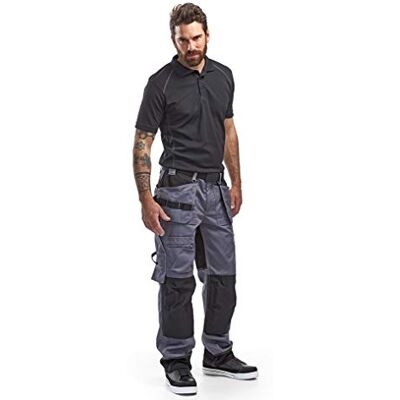 BLÅKLÄDER Blaklader 15041860 Pantalones de trabajo C50, color gris/negro BLÅKLÄDER Blaklader 15041860 Pantalones de trabajo C50, color gris/negro