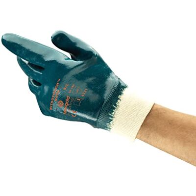 Ansell Nitrotough N650 Repelente al aceite Guante, Protección mecánica, Azul, Tamaño 8 (12 Pares) Ansell Nitrotough N650 Repelente al aceite Guante, Protección mecánica, Azul, Tamaño 8 (12 Pares)