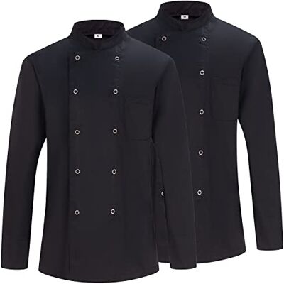 MISEMIYA Pack 2 Unidades Chaqueta Cocinero Hombre Chaqueta de Chef Hombre Uniforme Hosteleria Ref.682 XXL, Chaquetas Cocinero 682 Negro MISEMIYA Pack 2 Unidades Chaqueta Cocinero Hombre Chaqueta de Chef Hombre Uniforme Hosteleria Ref.682 XXL, Chaquetas Cocinero 682 Negro