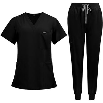 JTKSSCS Uniforme Enfermera Conjunto de dos piezas uniforme trabajo hospitalario manga corta secado rápido for enfermeras orales, for hombres y mujeres(Color3,XXL) JTKSSCS Uniforme Enfermera Conjunto de dos piezas uniforme trabajo hospitalario manga corta secado rápido for enfermeras orales, for hombres y mujeres(Color3,XXL)