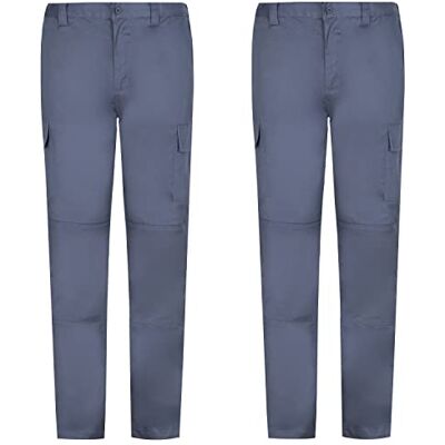 MISEMIYA Pack 2 Pcs PANTALÓN Hombre DE Trabajo MULTIBOLSILLO Uniforme Laboral Industrial Taller MECÁNICO Ref.9100-36, Gris MISEMIYA Pack 2 Pcs PANTALÓN Hombre DE Trabajo MULTIBOLSILLO Uniforme Laboral Industrial Taller MECÁNICO Ref.9100-36, Gris