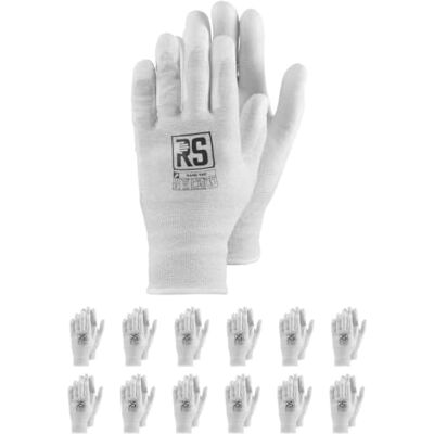 RS RAND ESD/Guantes de montaje, protección contra cortes/talla 06, 12 pares/blanco gris/guantes de montaje/guantes electrostáticos resistentes a cortes Guantes de trabajo/Equipped with Carbon Fiber RS RAND ESD/Guantes de montaje, protección contra cortes/talla 06, 12 pares/blanco gris/guantes de montaje/guantes electrostáticos resistentes a cortes Guantes de trabajo/Equipped with Carbon Fiber