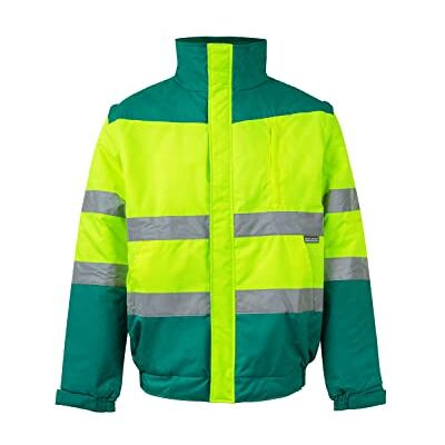 VELILLA 161; Cazadora de Alta Visibilidad acolchada bicolor; color Verde y Amarillo Flúor; Talla L VELILLA 161; Cazadora de Alta Visibilidad acolchada bicolor; color Verde y Amarillo Flúor; Talla L