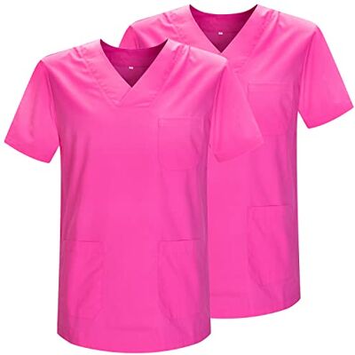 MISEMIYA Pack 2 Pcs Casaca Sanitario Unisex Uniformes Sanitarios Uniforme Sanitario Uniforme MEDICOS Ref.817 * 2 M, Fucsia 21 MISEMIYA Pack 2 Pcs Casaca Sanitario Unisex Uniformes Sanitarios Uniforme Sanitario Uniforme MEDICOS Ref.817 * 2 M, Fucsia 21