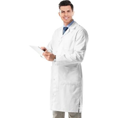 AIESI ® Bata de laboratorio Medico para hombre blanco de algodón 100% sanforizado talla 44 AIESI ® Bata de laboratorio Medico para hombre blanco de algodón 100% sanforizado talla 44