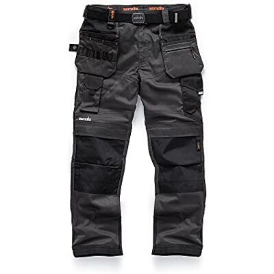 Scruffs Pro Flex Holster Pantalones de Trabajo para Hombre, Grafito, 36W Largo Scruffs Pro Flex Holster Pantalones de Trabajo para Hombre, Grafito, 36W Largo