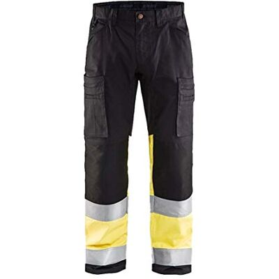 BLÅKLÄDER Blakläder HIGH-VIS pantalón tamaño elástico, negro/amarillo, D120 BLÅKLÄDER Blakläder HIGH-VIS pantalón tamaño elástico, negro/amarillo, D120