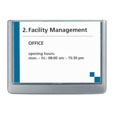 Durable Identificador para puertas CLICK SIGN 149x105.5 mm, para pegar o atornillar, grafito Durable Identificador para puertas CLICK SIGN 149x105.5 mm, para pegar o atornillar, grafito
