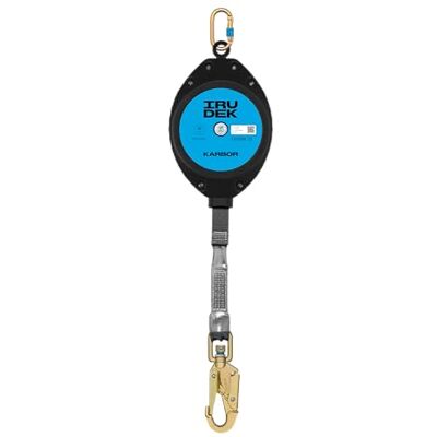 Irudek KARBOR 6 Anticaídas retráctil 6 m con cinta de Technora, cárter sintético resistente, conectores giratorios, indicador de caída y chip NFC Ready, certificado EN 360 VG11.060 Irudek KARBOR 6 Anticaídas retráctil 6 m con cinta de Technora, cárter sintético resistente, conectores giratorios, indicador de caída y chip NFC Ready, certificado EN 360 VG11.060