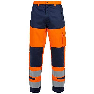 Hydrowear -50 S Melrose Venture Line High-Vis Pantalones de trabajo, color naranja y azul marino (talla 50/S) Hydrowear -50 S Melrose Venture Line High-Vis Pantalones de trabajo, color naranja y azul marino (talla 50/S)