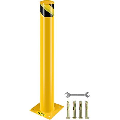 VEVOR Bolardo de Seguridad Metal 91.4CM de Altura Bolardo de Acero Amarillo Tráfico Bolardo de Tubo de Acero para Seguridad del Tráfico VEVOR Bolardo de Seguridad Metal 91.4CM de Altura Bolardo de Acero Amarillo Tráfico Bolardo de Tubo de Acero para Seguridad del Tráfico