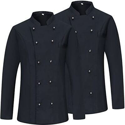 MISEMIYA Pack 2 Unidades Chaqueta Cocinero Hombre Chaqueta de Chef Hombre Uniforme Hosteleria Ref.8501 XXL, Chaquetas Cocinero 8501 Negro MISEMIYA Pack 2 Unidades Chaqueta Cocinero Hombre Chaqueta de Chef Hombre Uniforme Hosteleria Ref.8501 XXL, Chaquetas Cocinero 8501 Negro