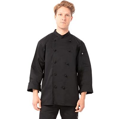 Chef Works Chef obras b653-xl Montpellier Unisex chaqueta de cocinero, talla XL), color negro Chef Works Chef obras b653-xl Montpellier Unisex chaqueta de cocinero, talla XL), color negro