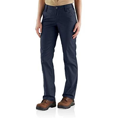 Carhartt Pantalón de trabajo Rugged Professional en lona, Loose Fit Para Mujer, Azul marino, W6 Carhartt Pantalón de trabajo Rugged Professional en lona, Loose Fit Para Mujer, Azul marino, W6