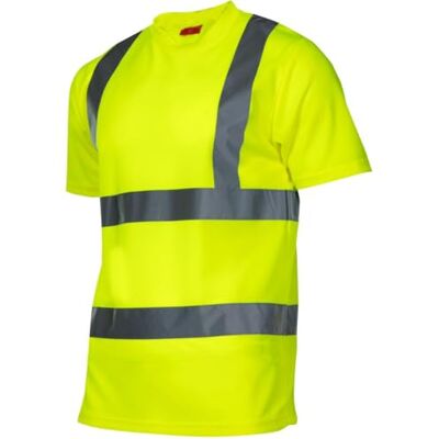 Lahti PRO Camiseta reflectante de trabajo (talla S/48), color amarillo y naranja Lahti PRO Camiseta reflectante de trabajo (talla S/48), color amarillo y naranja
