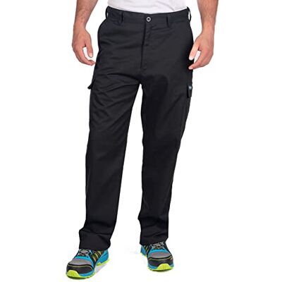 Goodyear Workwear GYPNT001 Pantalones de trabajo de seguridad con múltiples bolsillos, clásicos, color negro/azul cobalto, talla 36/REG Goodyear Workwear GYPNT001 Pantalones de trabajo de seguridad con múltiples bolsillos, clásicos, color negro/azul cobalto, talla 36/REG