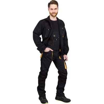 REIS FORECO-B Pantalones de trabajo para hombre Pantalones de seguridad Cargo Pantalones de trabajo Trabajo Peto Overol de trabajo Negro-Amarillo Talla: 52 REIS FORECO-B Pantalones de trabajo para hombre Pantalones de seguridad Cargo Pantalones de trabajo Trabajo Peto Overol de trabajo Negro-Amarillo Talla: 52