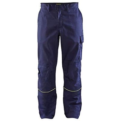 BLÅKLÄDER Blakläder soldadura pantalones tamaño, azul marino/amarillo, D112 BLÅKLÄDER Blakläder soldadura pantalones tamaño, azul marino/amarillo, D112