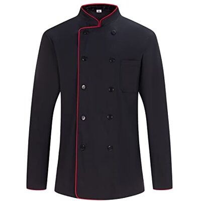 MISEMIYA Chaqueta Cocinero Hombre Chaqueta de Chef Hombre Uniforme Hosteleria - Ref.842B L, Chaquetas Cocinero 842B Negro MISEMIYA Chaqueta Cocinero Hombre Chaqueta de Chef Hombre Uniforme Hosteleria - Ref.842B L, Chaquetas Cocinero 842B Negro