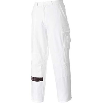 Portwest Pantalones Painters , Tamaño: XL, Color: Blanco Altos, Portwest Pantalones Painters , Tamaño: XL, Color: Blanco Altos,