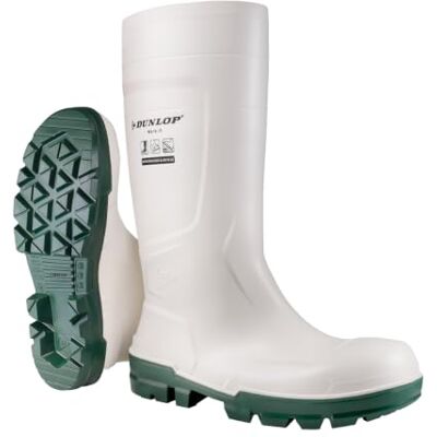 Dunlop Protective Footwear Work-It full safety, Bota industrial, White, Botas de trabajo impermeables con puntera de acero. Para construcción e industria. Resistentes a químicos y antideslizantes. Dunlop Protective Footwear Work-It full safety, Bota industrial, White, Botas de trabajo impermeables con puntera de acero. Para construcción e industria. Resistentes a químicos y antideslizantes.