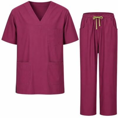 MISEMIYA Uniforme Sanitario Unisex Elástico para Enfermería y Medicina 1689-7835 L Granate MISEMIYA Uniforme Sanitario Unisex Elástico para Enfermería y Medicina 1689-7835 L Granate