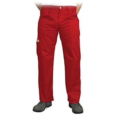 LEBER & HOLLMAN -Vobster_C48 Bivico Pantalones de protección, color rojo, talla 48 LEBER & HOLLMAN -Vobster_C48 Bivico Pantalones de protección, color rojo, talla 48