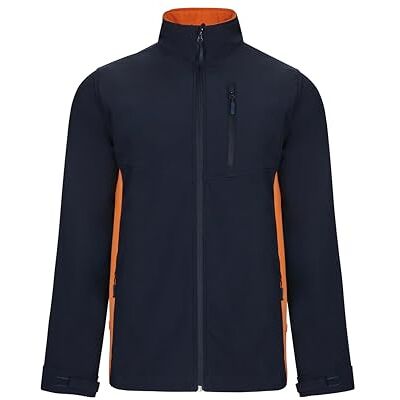 VELILLA 106004; Cazadora Soft Shell Bicolor; Color Azul Navy y Naranja; Talla L VELILLA 106004; Cazadora Soft Shell Bicolor; Color Azul Navy y Naranja; Talla L