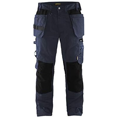 BLÅKLÄDER Blaklader 18608699D108 Pantalones de trabajo de artesanía, color azul marino y negro, talla D108 BLÅKLÄDER Blaklader 18608699D108 Pantalones de trabajo de artesanía, color azul marino y negro, talla D108
