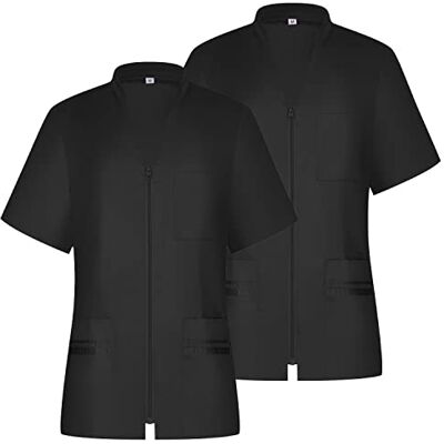 MISEMIYA Paquetes 2 Unidades Camisa Sanitario Mujer Uniforme Sanitario Uniforme HOSTELERÍA 712 M, Negro MISEMIYA Paquetes 2 Unidades Camisa Sanitario Mujer Uniforme Sanitario Uniforme HOSTELERÍA 712 M, Negro