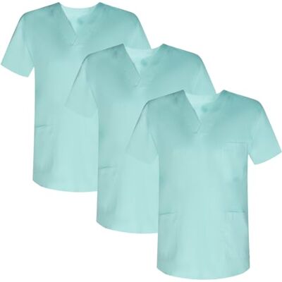 MISEMIYA Pack 3 Pcs-Casaca Sanitario Camisa de Traje médico, Turquesa, 5XL Unisex Adulto MISEMIYA Pack 3 Pcs-Casaca Sanitario Camisa de Traje médico, Turquesa, 5XL Unisex Adulto