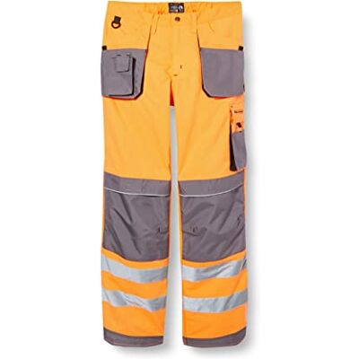 LEBER & HOLLMAN -FMNX-T_PSB52 Pantalones protectores (talla 52), color naranja, gris y negro LEBER & HOLLMAN -FMNX-T_PSB52 Pantalones protectores (talla 52), color naranja, gris y negro