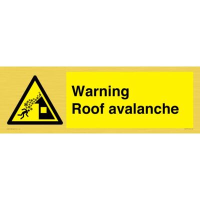 Viking Señal de avalancha de techo de advertencia 600x200mm L62 Viking Señal de avalancha de techo de advertencia 600x200mm L62