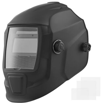 VEVOR Casco de Soldadura, con Oscurecimiento Automático Solar, Color Verdadero, Visión Amplia, 93 x 42,9 mm, con 2 Sensores Arco, Tono DIN 4/9-13, a Soldadura TIG, MIG y Arco, Amolado, Negro Mate VEVOR Casco de Soldadura, con Oscurecimiento Automático Solar, Color Verdadero, Visión Amplia, 93 x 42,9 mm, con 2 Sensores Arco, Tono DIN 4/9-13, a Soldadura TIG, MIG y Arco, Amolado, Negro Mate