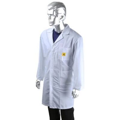RS PRO Bata de laboratorio unisex, algodón, poliéster, blanco, protección ESD, talla XXL RS PRO Bata de laboratorio unisex, algodón, poliéster, blanco, protección ESD, talla XXL